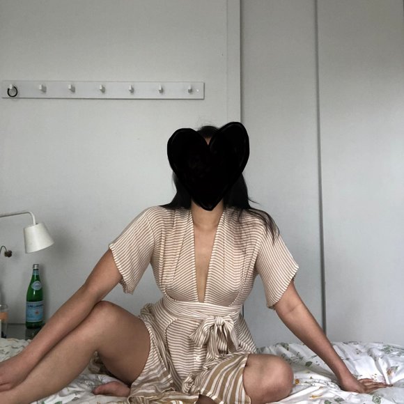 Faithfull The Brand Mustang Midi Dress in Beige - Picture 3 of 5